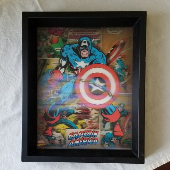 Marvel - "Iron Man" and "Captain America" Framed Wall Art - Picture 6 of 9